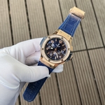 Hublot Replica Watches Spirit Of Big Bang King Gold Bezel Ceramic Blue 42mm