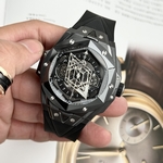 Hublot Best Replica Watch Big Bang Unico White Ceramic Rubber Strap BBF Factory 42mm