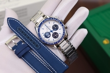 Omega Replica Watch Constellation White Dial Leather Strap 41mm