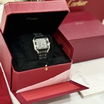 Cartier Replica Watch Santos Custom Moissanite Diamonds BV Factory 39.8mm