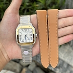 Cartier Ballon Bleu Replica 1:1 Watch White Dial Leather Strap 36mm