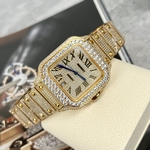 Cartier Ballon Bleu Women’s Replica 11 Watch White Dial Black Leather Strap 28mm