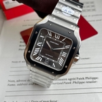 Cartier Replica Watch Santos Custom Moissanite Diamonds Hong Kong 39.8mm