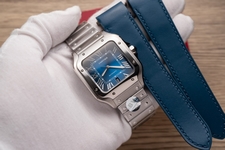 Cartier Santos Replica Watch Full CZ Metal Wire 39.8mm
