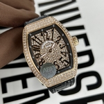 Franck Muller V45 Blue Dial Replica Watch Rubber Strap ABF Factory 45mm
