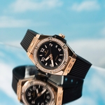 Hublot Replica Watches Big Bang Sang Bleu ll King Gold Black Dial BBF 45mm