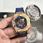 Hublot Replica Watch Big Bang Unico King Gold Rubber Strap BBF Factory 42mm