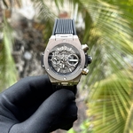Hublot Best Replica Watch Big Bang Unico White Ceramic Rubber Strap BBF Factory 42mm