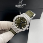 Hublot Fake Watch Big Bang Chronograph Blue Custom Moissanite Diamonds 44mm