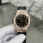 Hublot Fake Watch Big Bang Chronograph Blue Custom Moissanite Diamonds 44mm