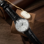 Omega Replica Watch Constellation White Dial Leather Strap 41mm