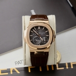 Patek Philippe Replica Watch Aquanaut 5067 Dial Brown Custom Diamonds Moissanite 35.6mm
