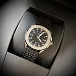 Patek Philippe Replica Watches Aquanaut 5168G Blue Rubber Strap GR Factory 42mm
