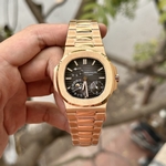 Patek Philippe Clone Watch Nautilus 5719 Full Diamonds Baguette 40mm