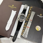 Patek Philippe Clone Watch Nautilus 5719 Full Diamonds Baguette 40mm