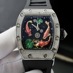 Richard Mille Best Replica Watch RM07-01 Red Carbon Rubber Strap 32x46mm