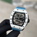 Richard Mille Replica Watch RM055 White Ceramic Rubber Strap ZF Factory 45mm