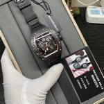 Richard Mille Replica Watch RM001 Tourbillon Black Ceramic 42mm