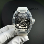 Richard Mille Fake Watches RM007 Mother Of Pearl Dial Rubber Strap 36mm