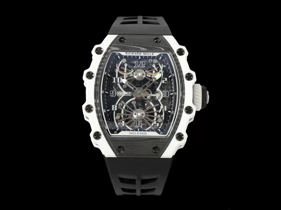 Richard Mille Replica Watch RM38-02 Tourbillon Rubber Strap 43.7mm
