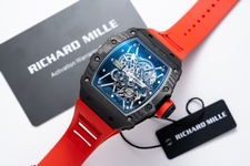 Richard Mille Fake Watches RM007 Mother Of Pearl Dial Rubber Strap 36mm