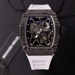 Richard Mille Replica Watch RM12-01 Tourbillon Sapphire Rubber Strap 44mm