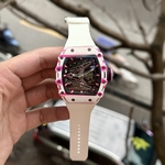 Richard Mille Replica Watches RM07-01 Red Carbon Rubber Strap 32x46mm