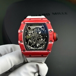 Richard Mille Replica Watch RM12-01 Tourbillon Sapphire Rubber Strap 44mm