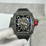 Richard Mille Replica Watch RM055 White Ceramic Rubber Strap ZF Factory 45mm
