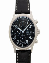 Sinn Instrument Chronographs 358.060-Leather-Cowhide-CSW-BLK