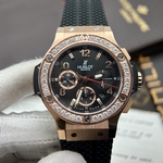 Hublot Fake Watch Big Bang One Click Dial Blue Custom Diamonds Moissanite 39mm