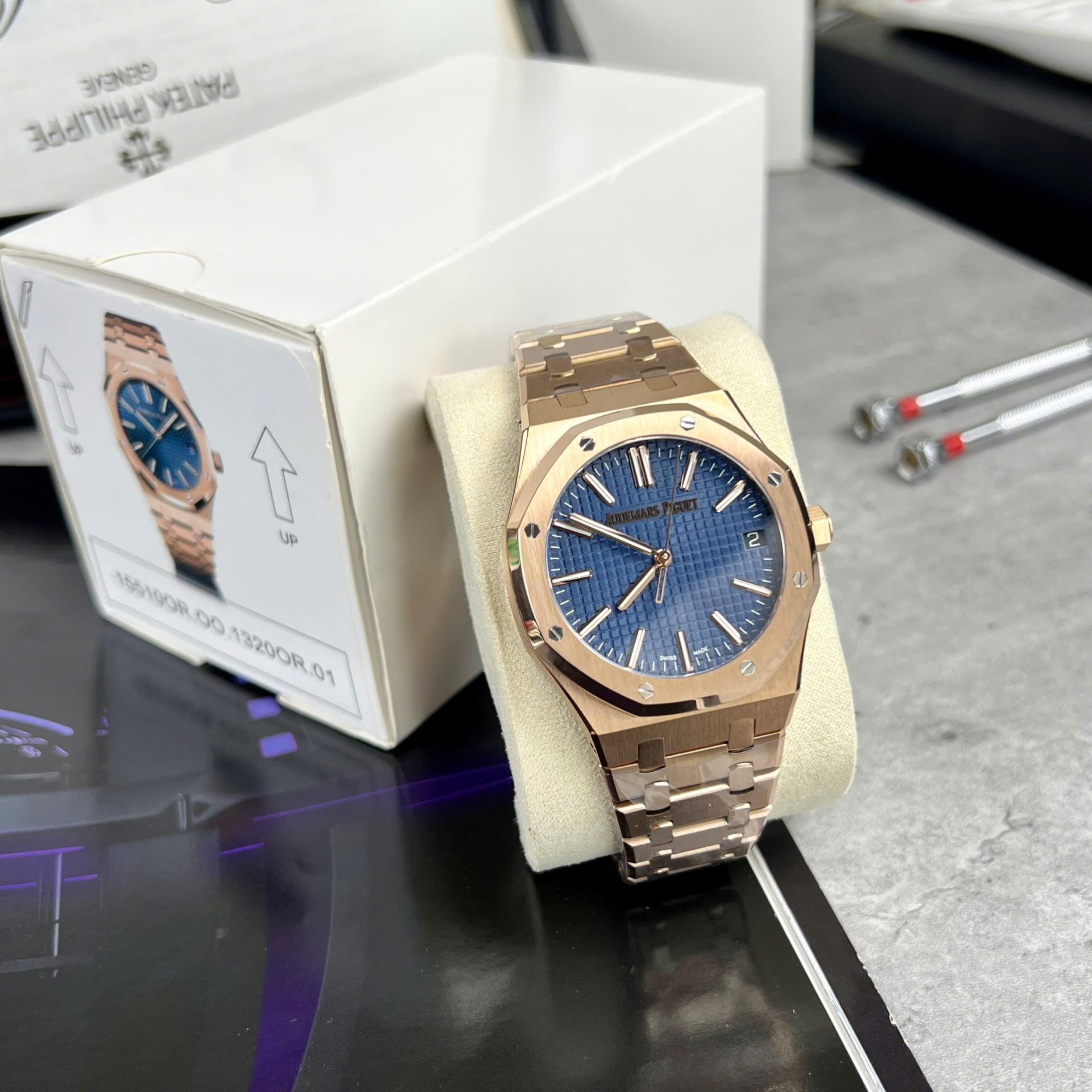 Audemars Piguet Royal Oak 26715ST Blue Dial Replica Watch ZF Factory 38mm