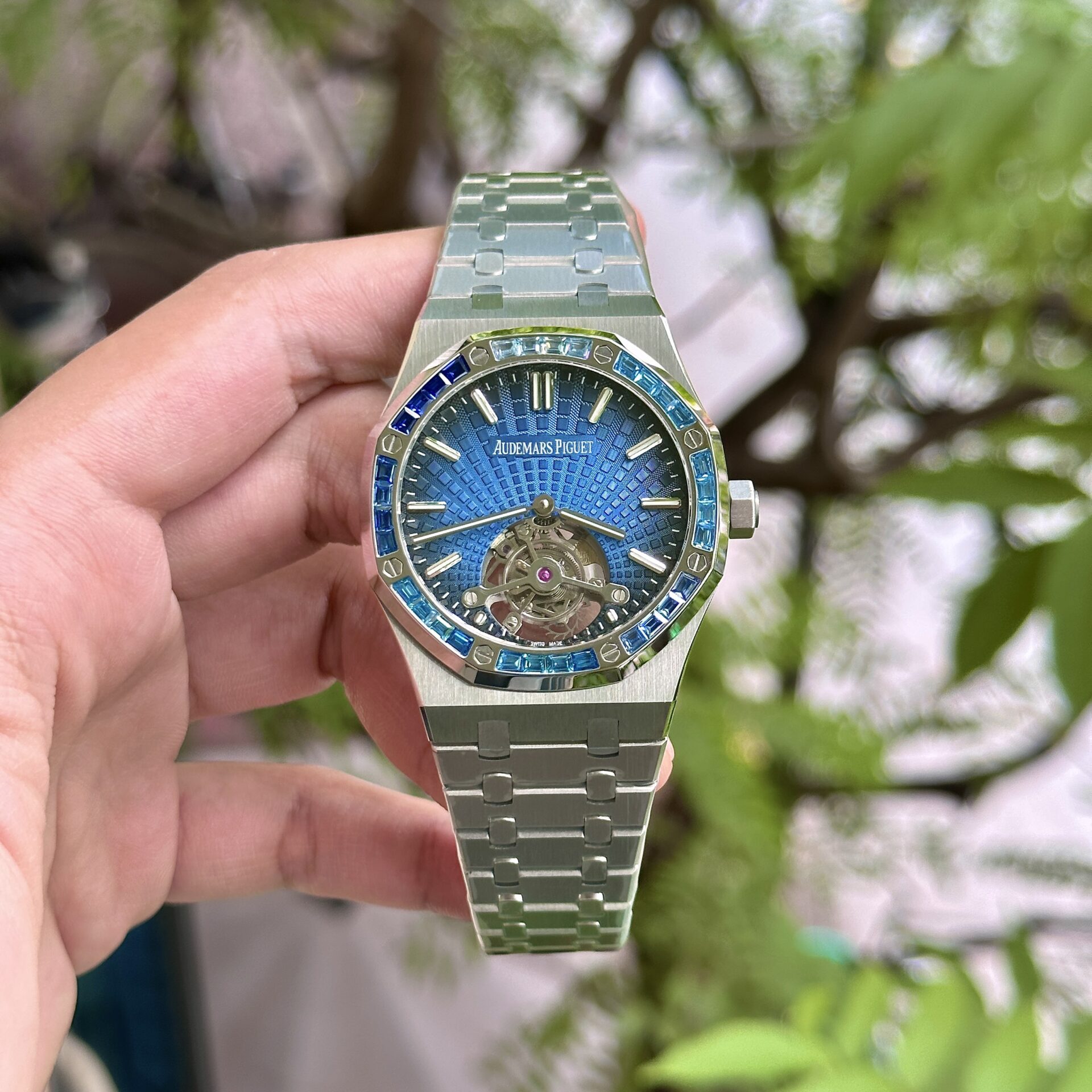 Audemars Piguet Replica Watch Royal Oak 15720ST Blue Dial IP Factory 41mm