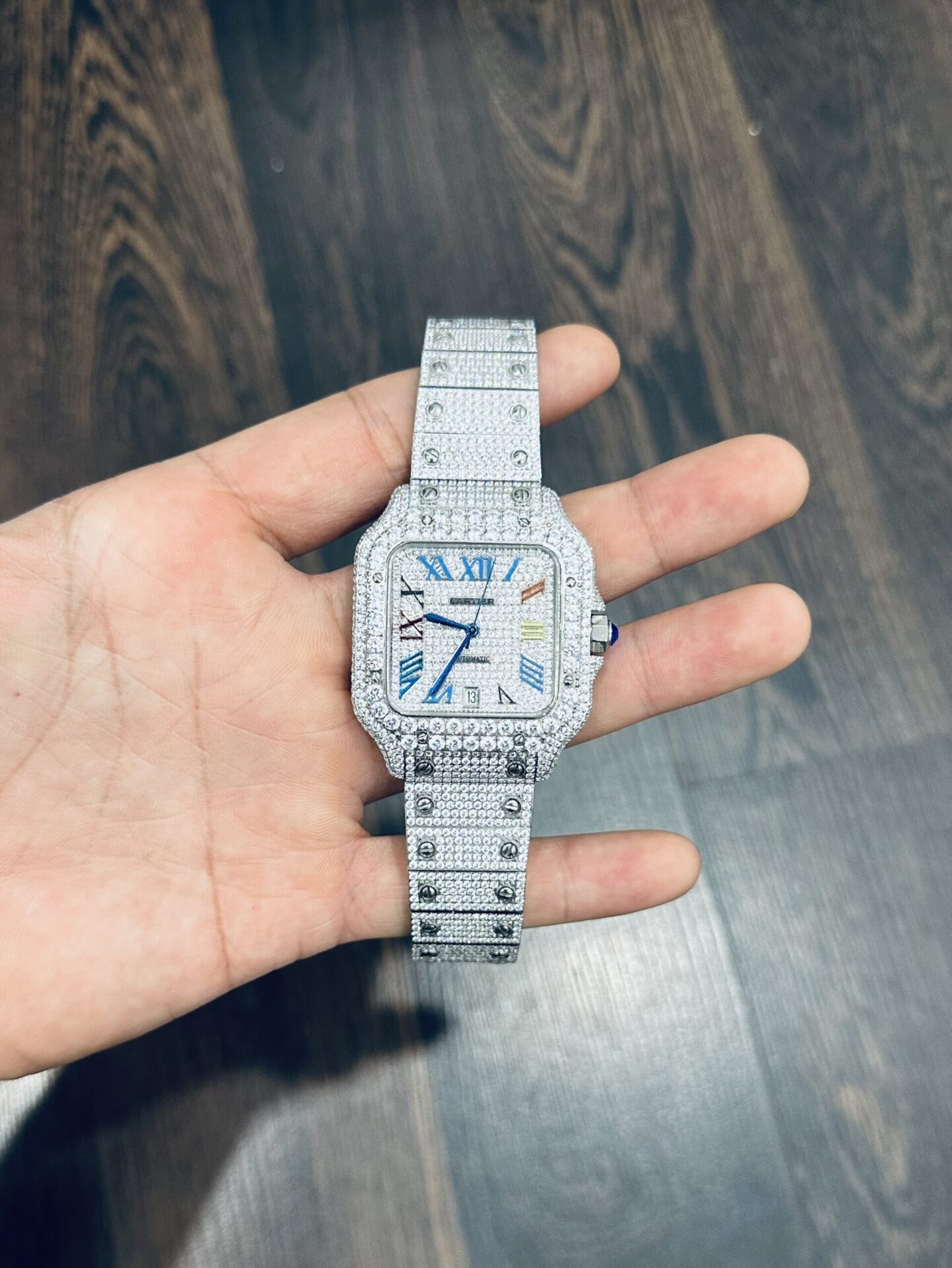 Cartier Replica Watch Santos White Dial Rubber Strap BV Factory 39.8mm