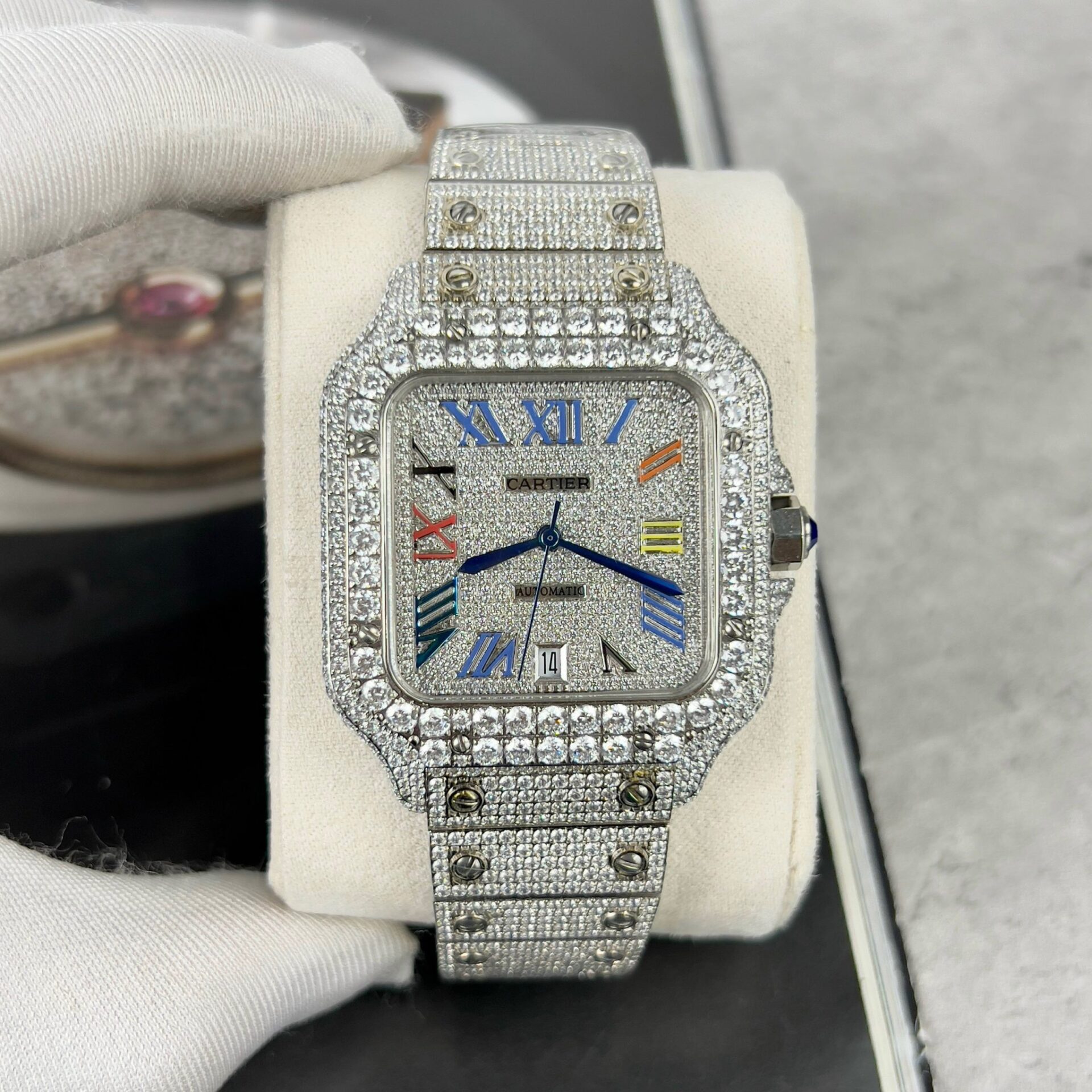Cartier Replica Watch Santos WSSA0039 Black Rubber Strap BV Factory 39.8mm