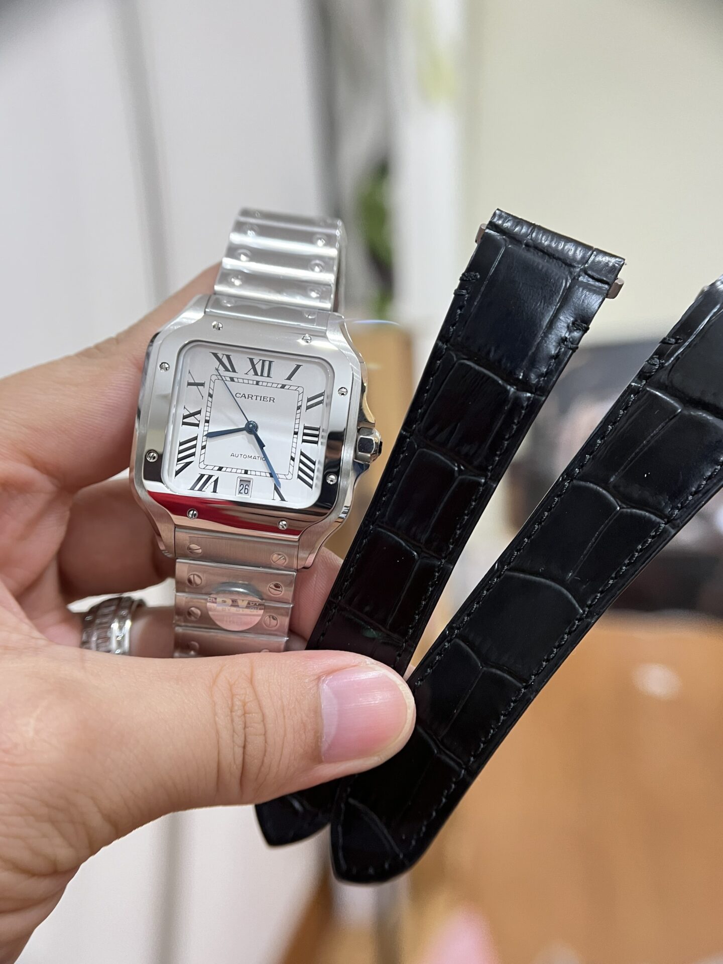 Cartier Replica Watch Santos WSSA0039 Black Rubber Strap BV Factory 39.8mm