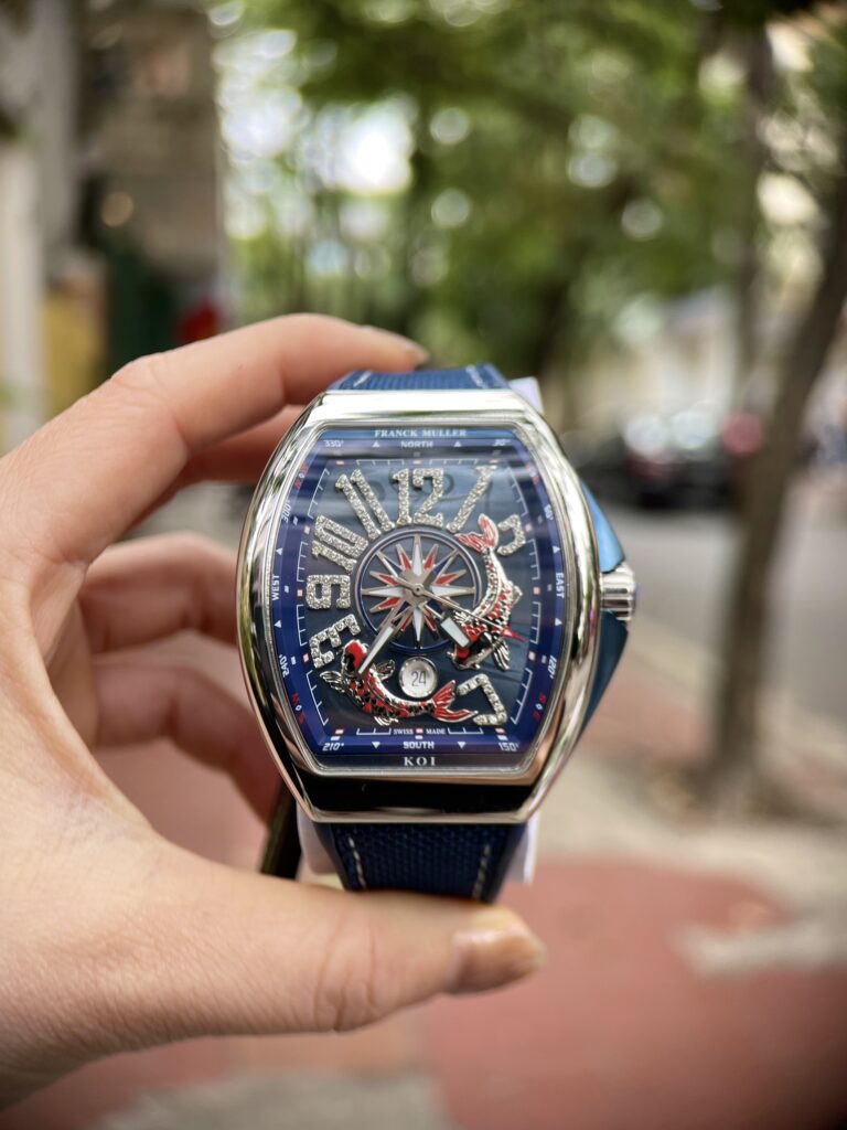 Franck Muller V45 Men’s Replica Watch Blue Rose Gold Case 45mm