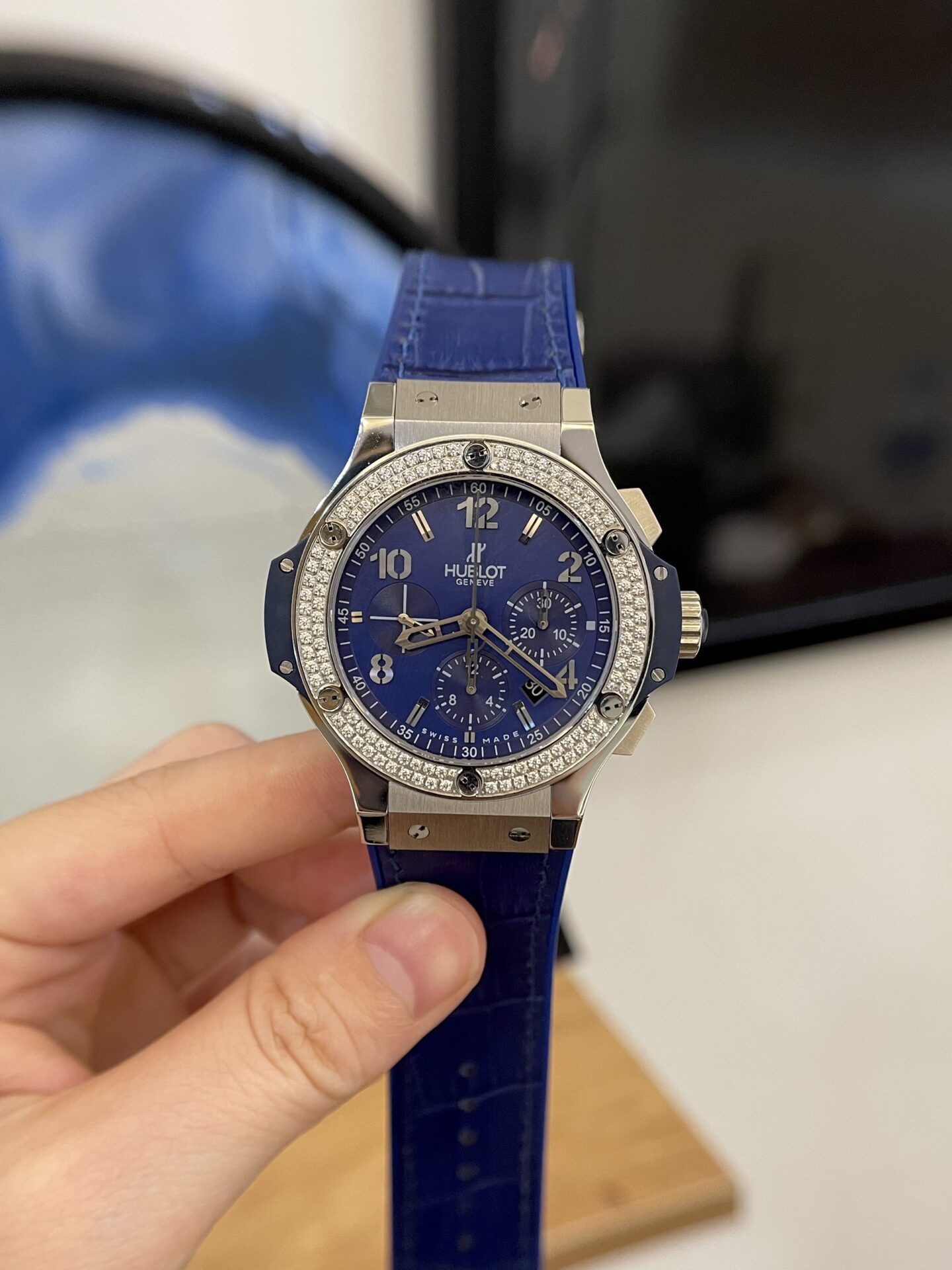 Hublot Replica Watch Classic Fusion Custom Full Moissanite Diamonds 42mm