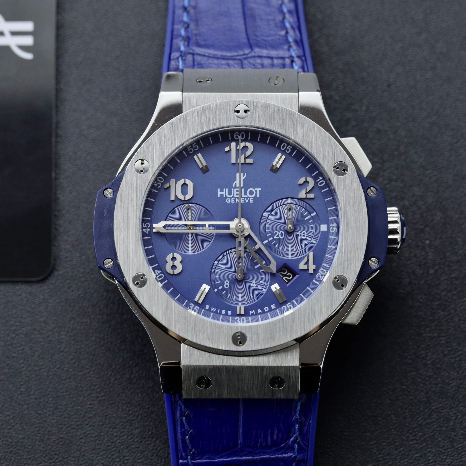 Hublot Replica Watches Spirit Of Big Bang King Gold Bezel Ceramic Blue 42mm