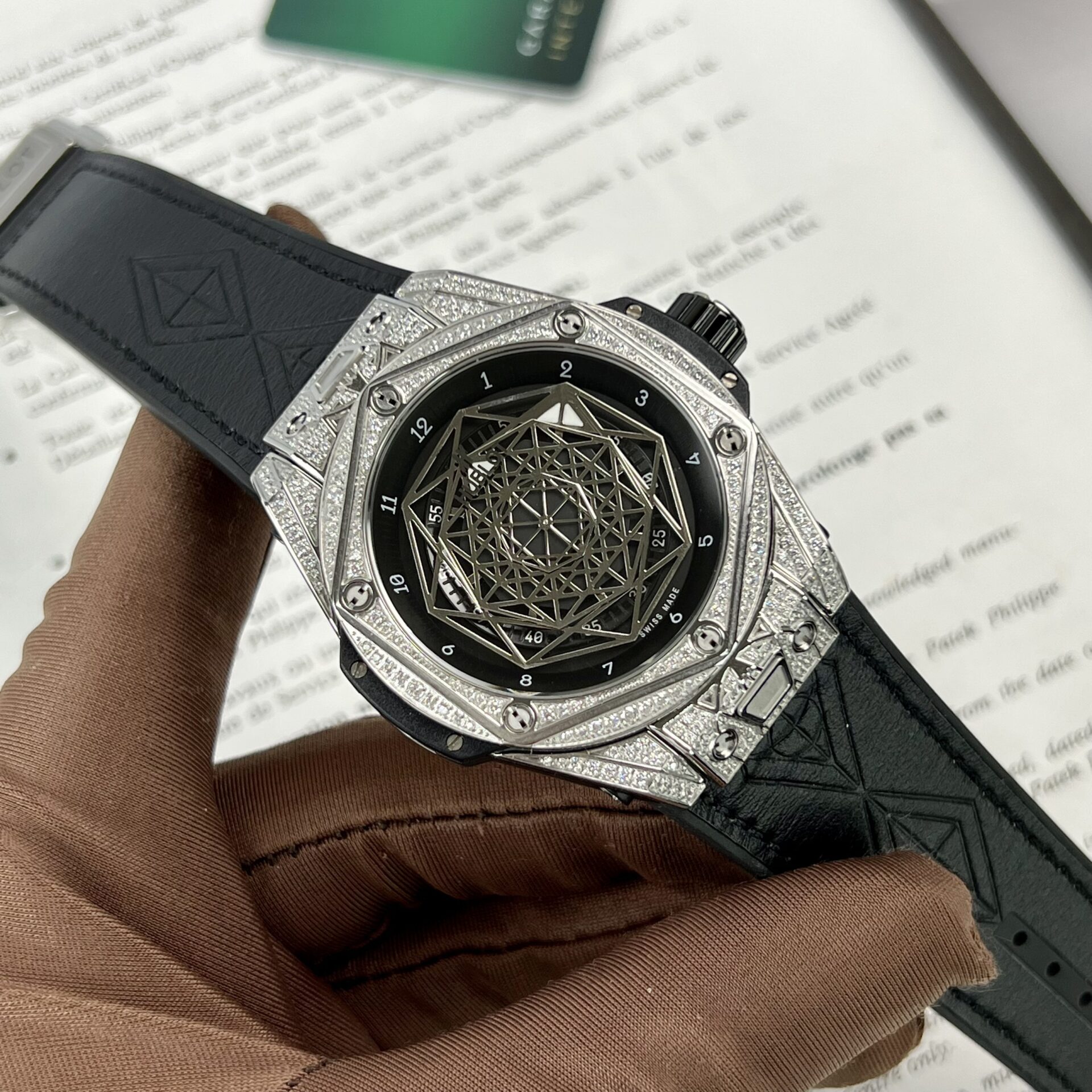 Hublot Replica Watches Big Bang Sang Bleu II Titanium White Dial BBF 45mm