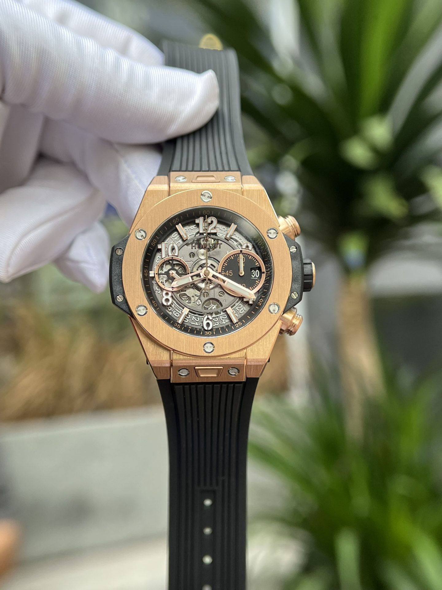 Hublot Best Replica Watch Big Bang Unico White Ceramic Rubber Strap BBF Factory 42mm