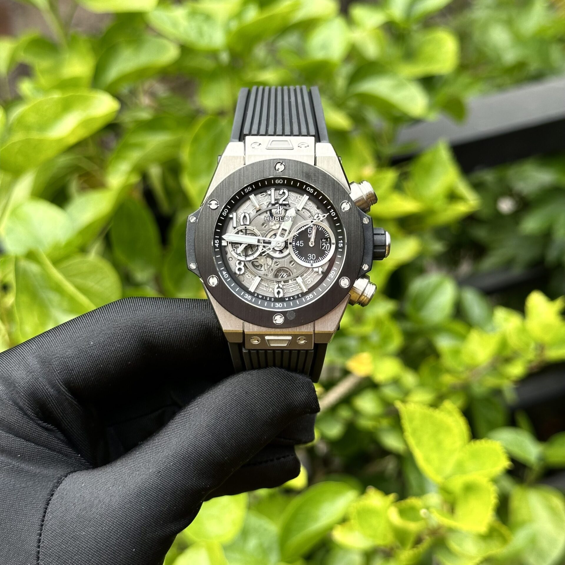 Hublot Replica Watch Big Bang Sang Bleu II Titanium Blue Dial BBF 45mm