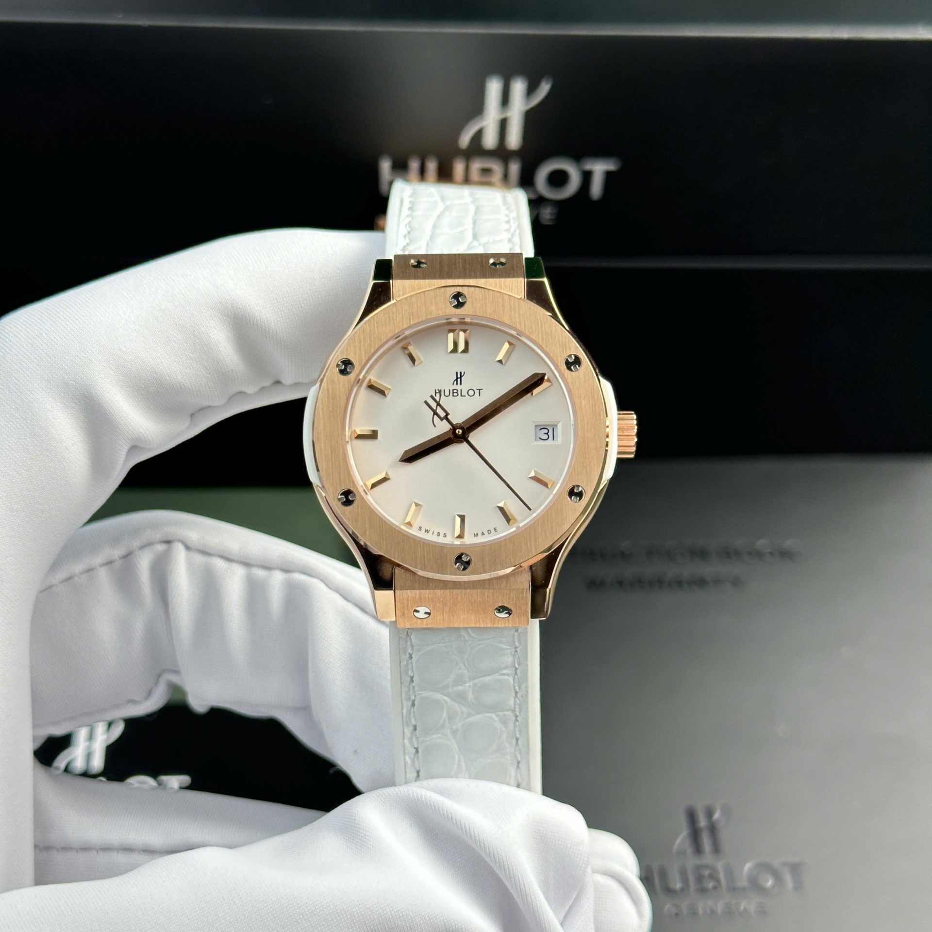 Hublot Best Replica Watch Big Bang Unico White Ceramic Rubber Strap BBF Factory 42mm