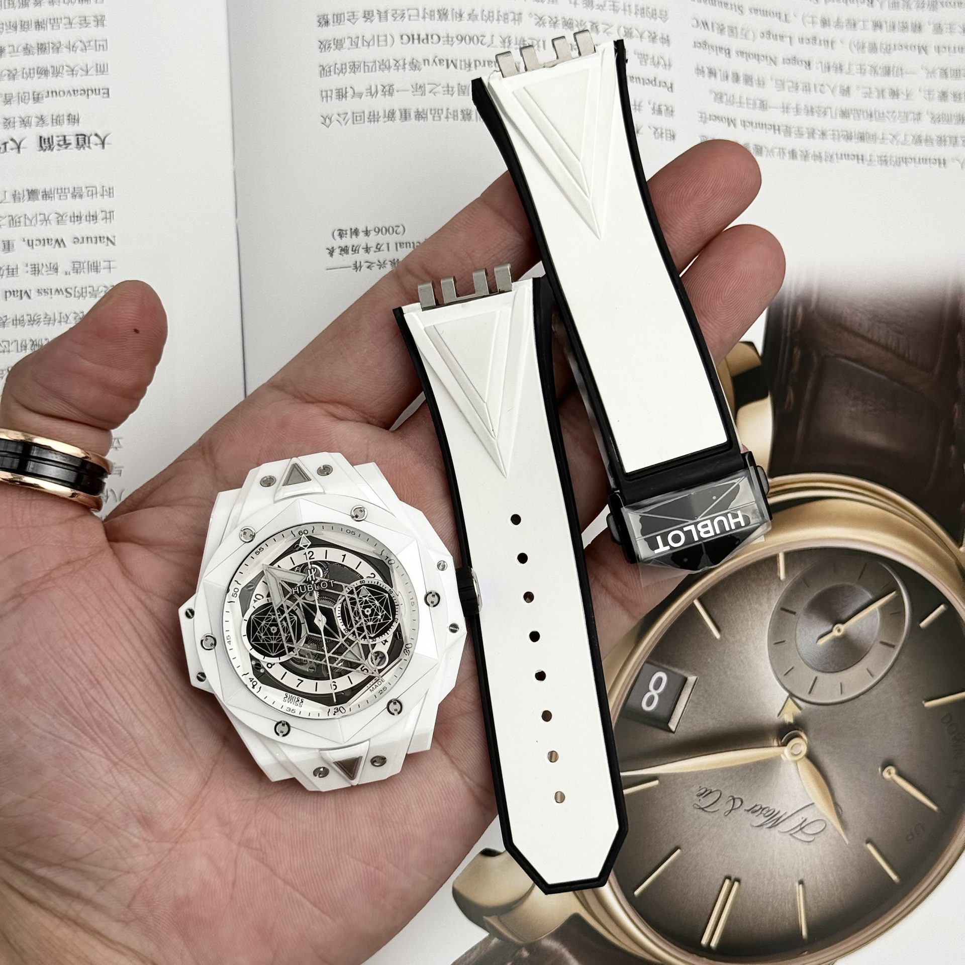 Hublot Replica Watches Square Bang Unico Ceramic White BBF Factory 42mm