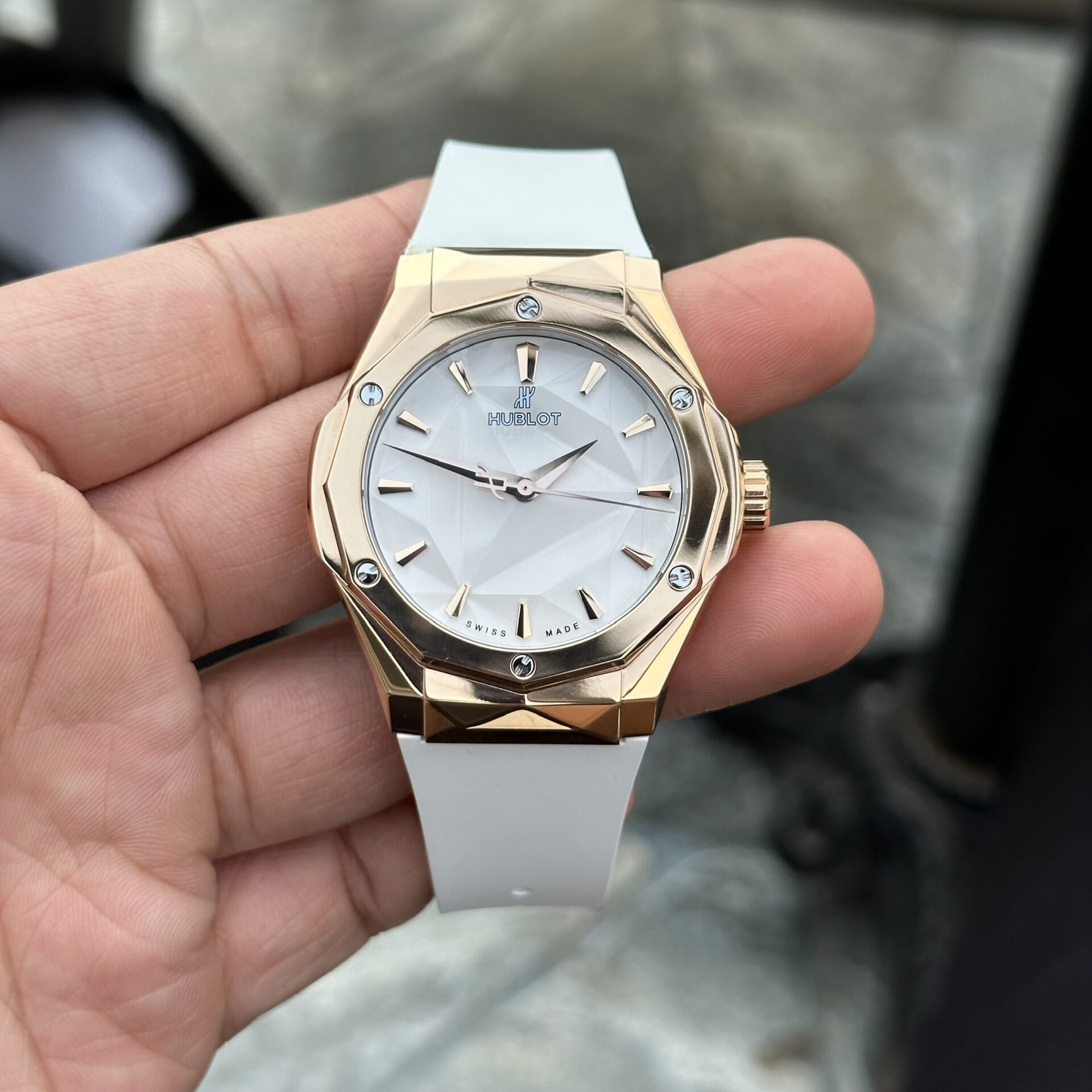 Hublot Fake Watch Big Bang Sang Bleu II King Gold HB Factory 44mm