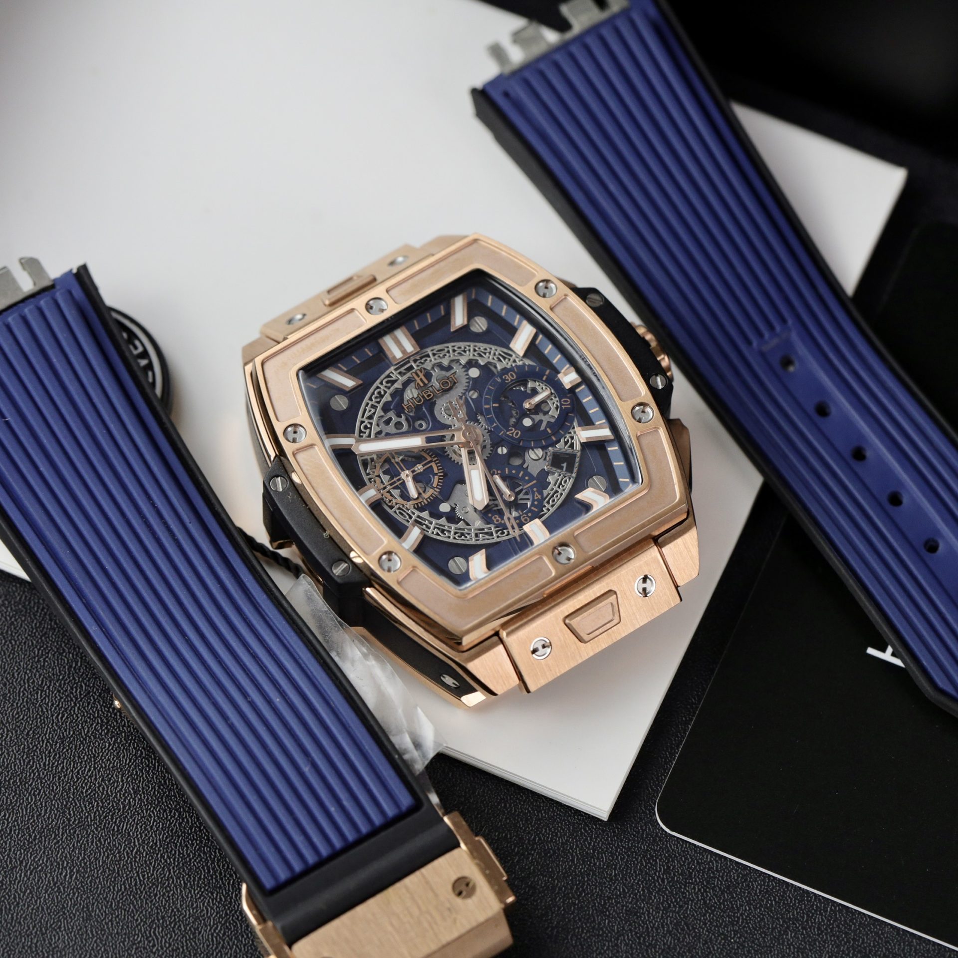 Hublot Replica Watch Big Bang Sang Bleu II Titanium Blue Dial BBF 45mm