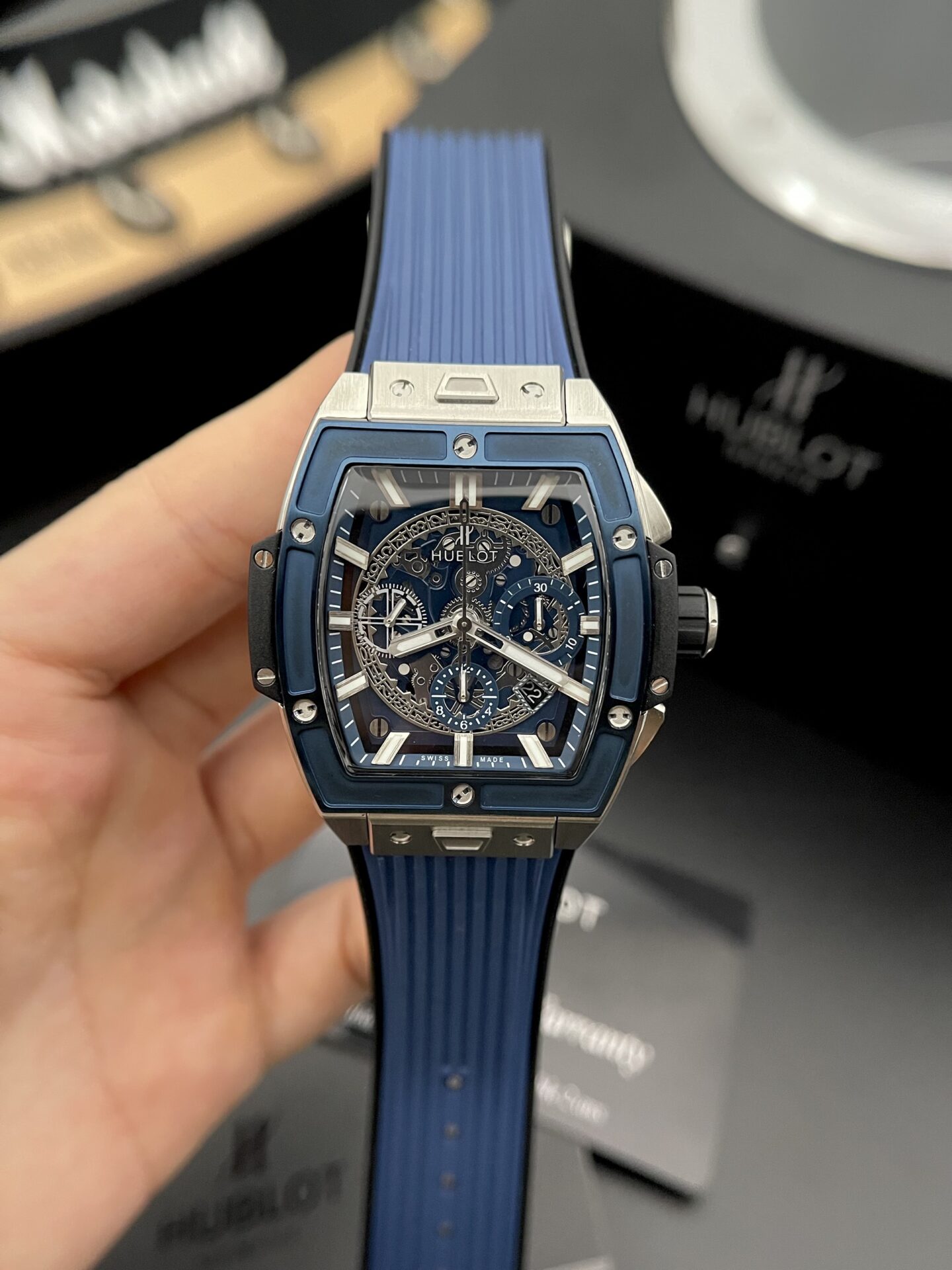 Hublot Replica Watches Square Bang Unico Ceramic White BBF Factory 42mm