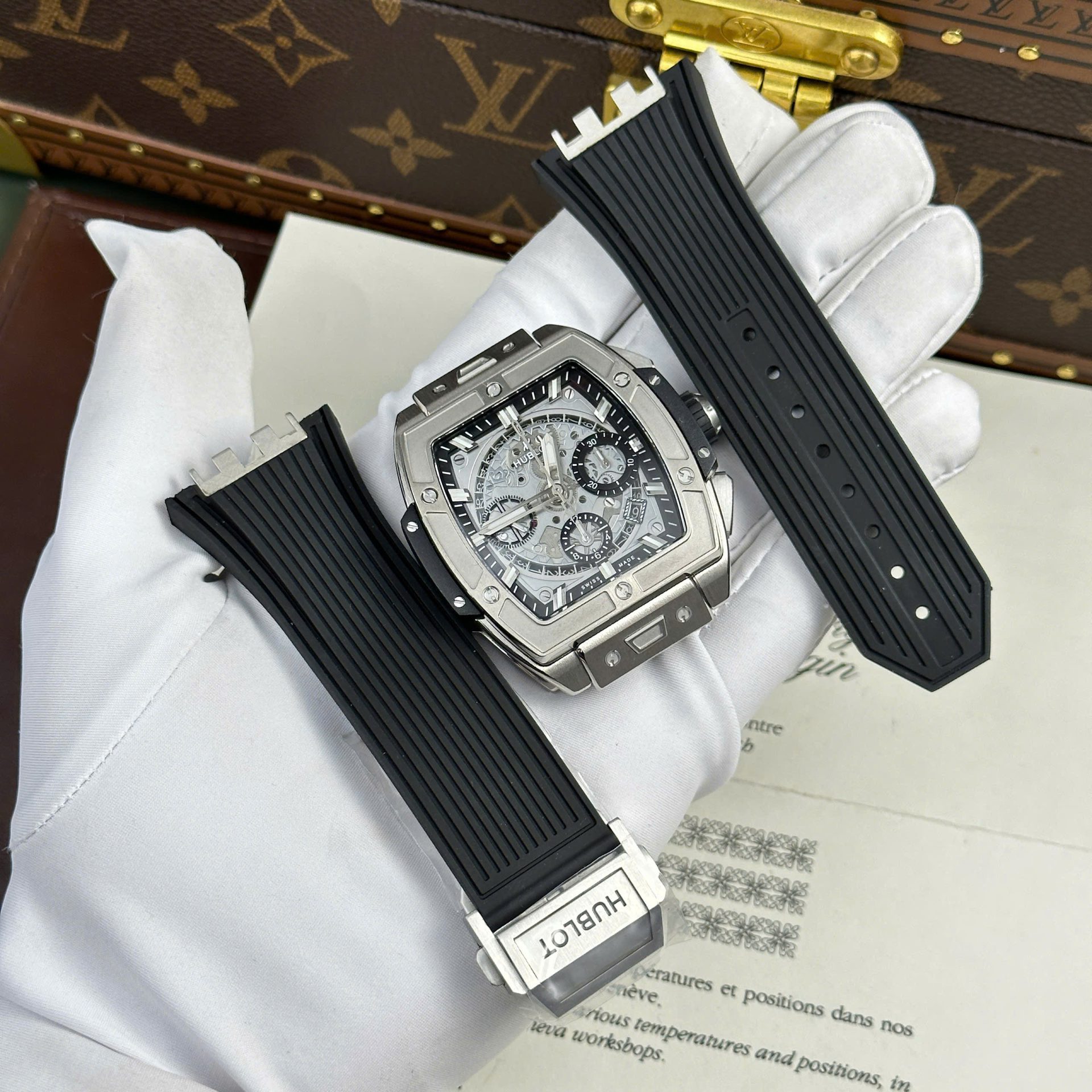 Hublot Replica Watch Big Bang Sang Bleu II Titanium Black Dial BBF 45mm