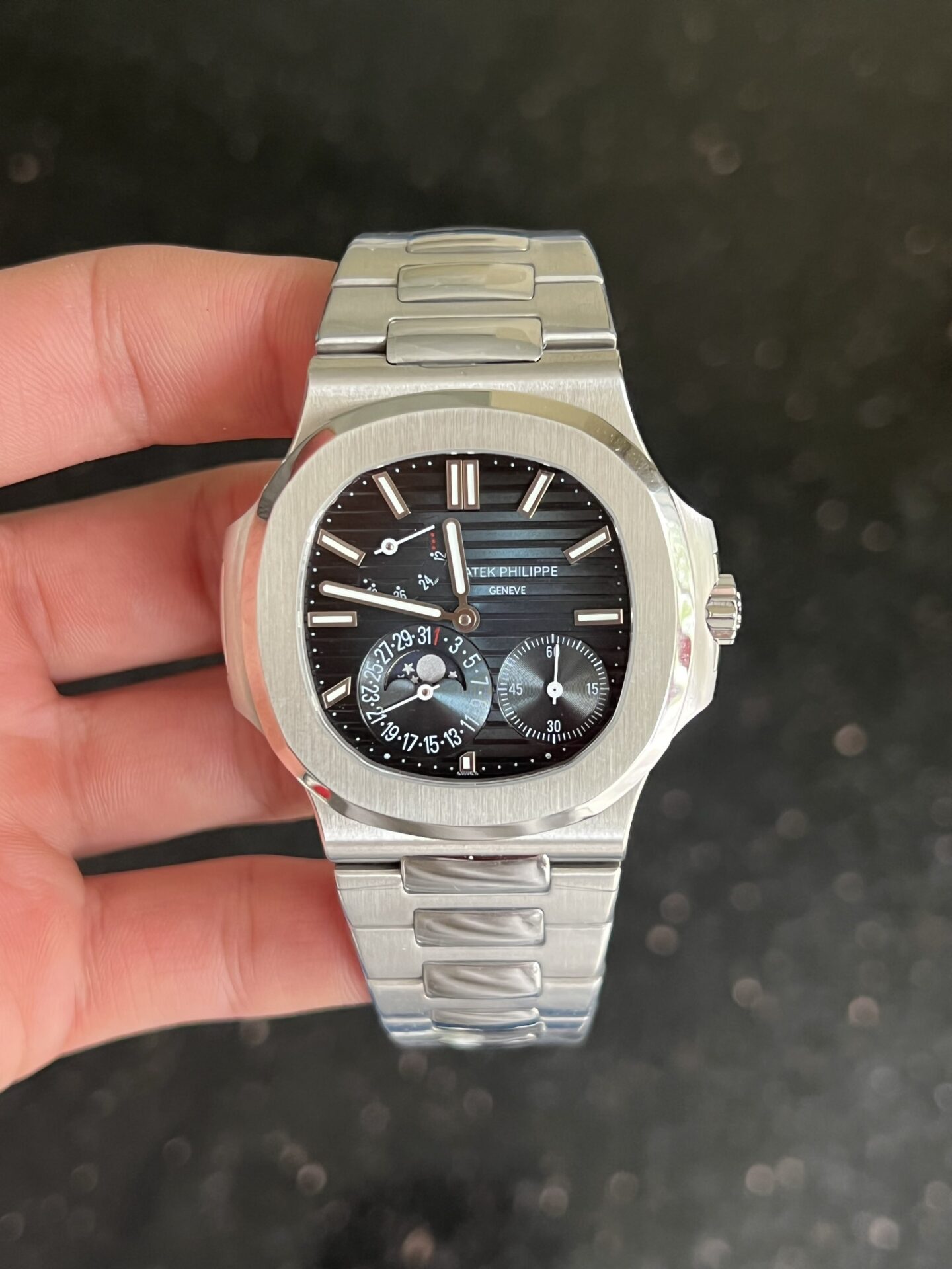 Patek Philippe Replica Watches Aquanaut 5168G Blue Rubber Strap GR Factory 42mm