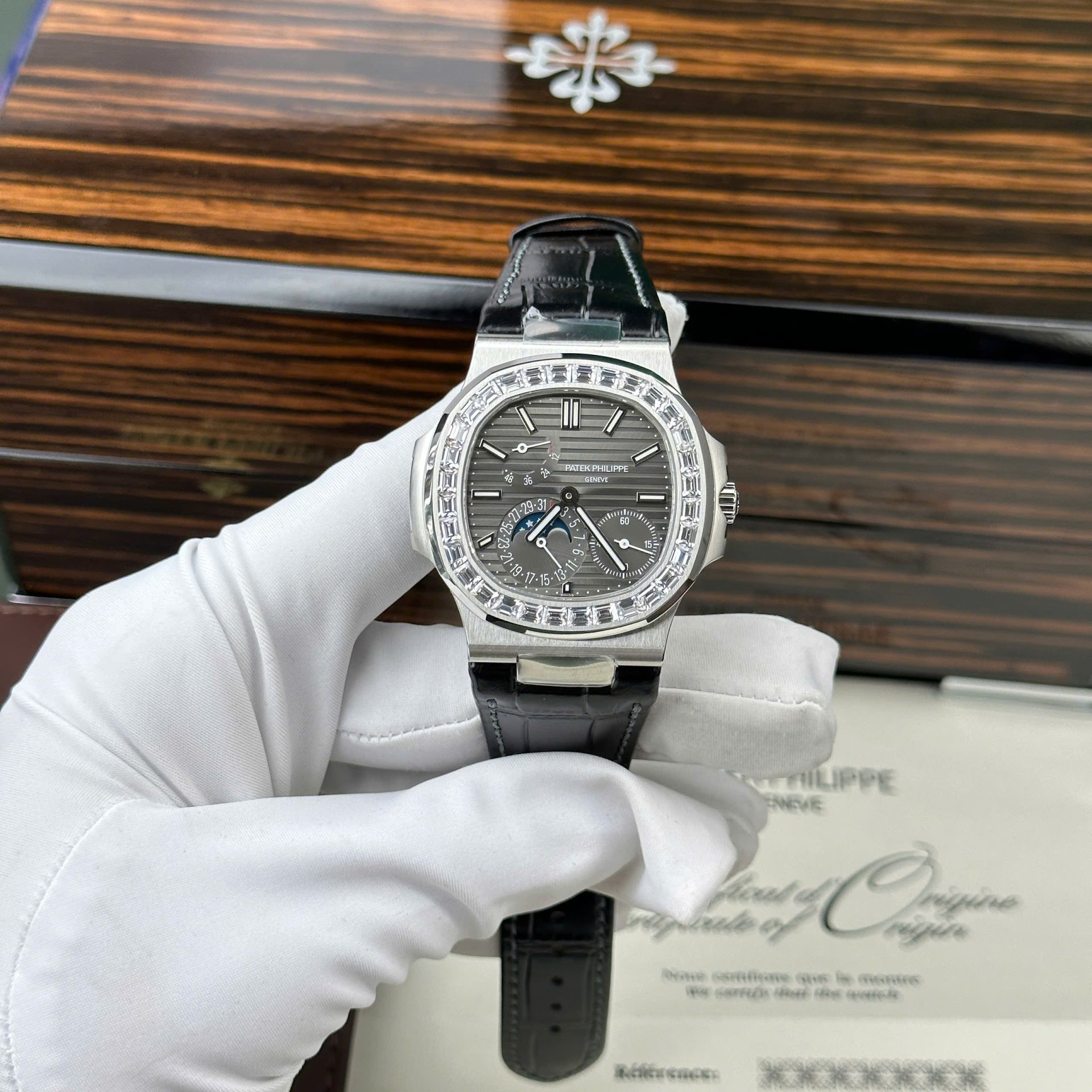 Patek Philippe Replica Watch Complications 5961R Dial Black TW Factory 40.5mm